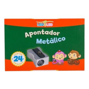 Apontador Simples Metálico Leo&Leo – Caixa com 24 Unidades