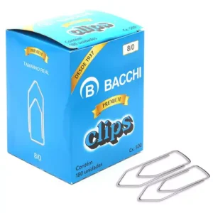 Clips Galvanizado Aço 8/0 Bacchi – Caixa com 500 grs – 180 Unidades