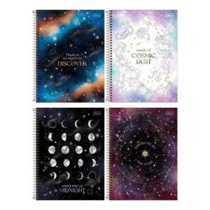 Caderno de 10 Matérias Capa Dura 160 Folhas MAGIC TILIBRA – Caixa com 4 Unidades